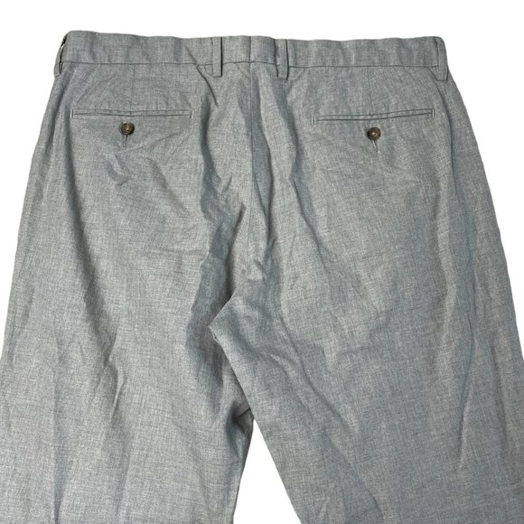 J. Crew Bowery Pants Gray Slim Straight 100% Cotton Mens Size 35x32 Style 90312 - Picture 3 of 7